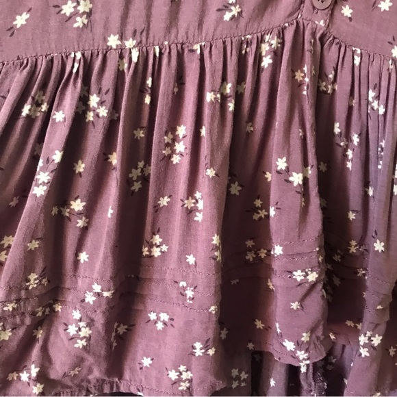 American Eagle mauve oversized layered asymmetric long sleeves top - Picture 10 of 14